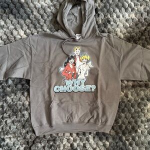 Archie Comics Grey Graphic Hoodie Pullover Size L